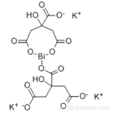 Acide 1,2,3-propanetrique-carboxylique, sel de potassium 2-hydroxy-, bismuth (3+) CAS 57644-54-9